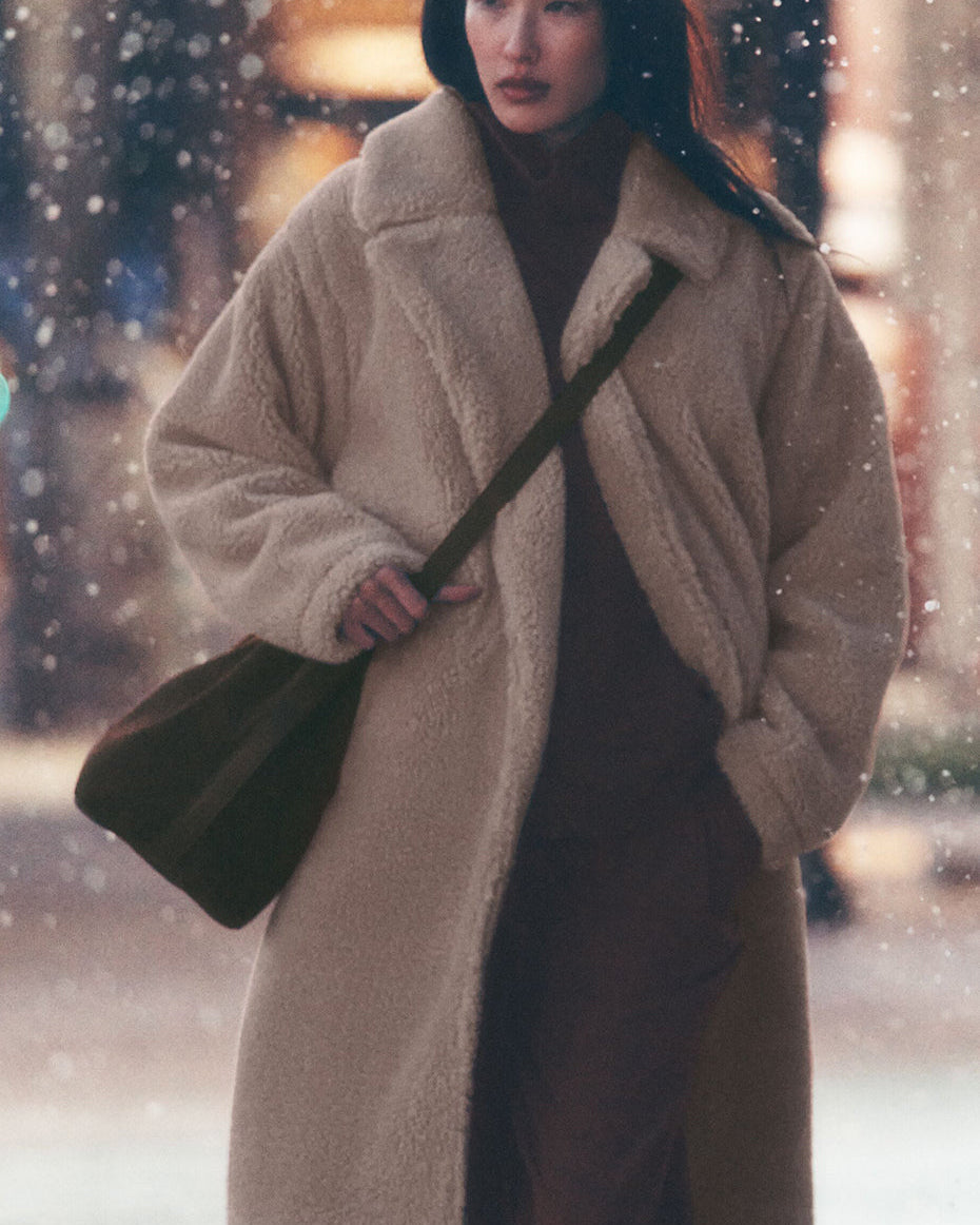 Oversized Sherpa Trench - Chai Latte