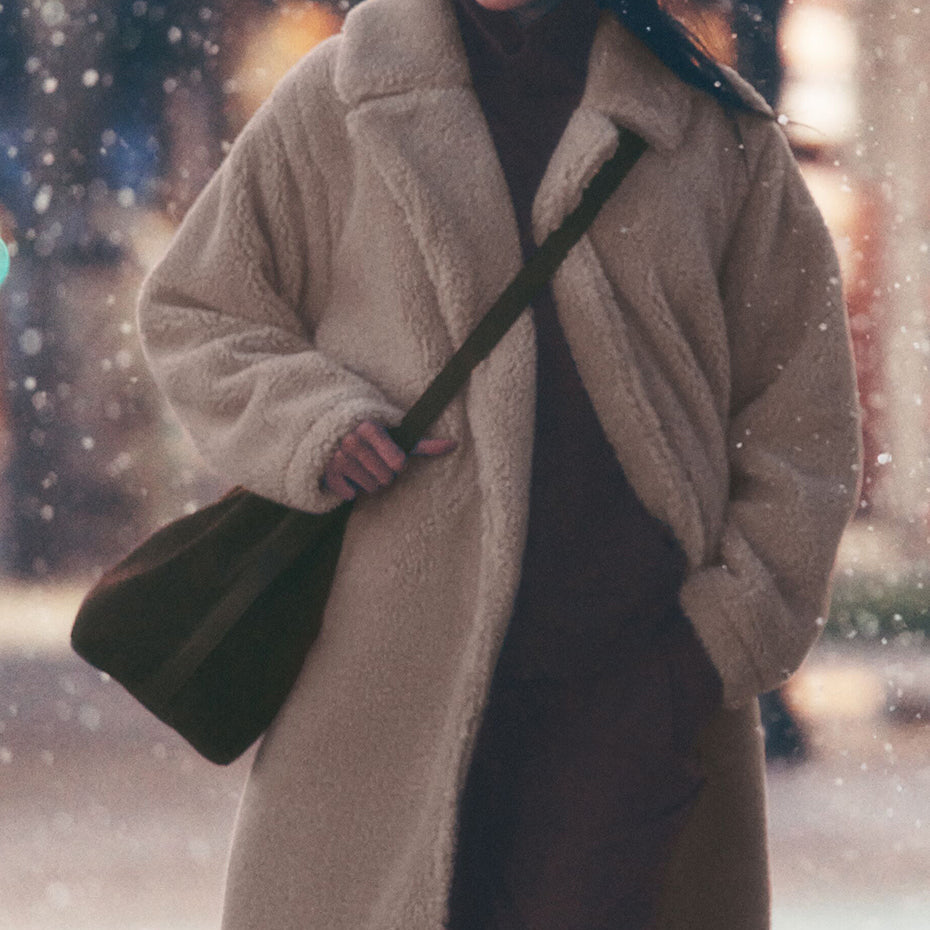 Oversized Sherpa Trench - Chai Latte