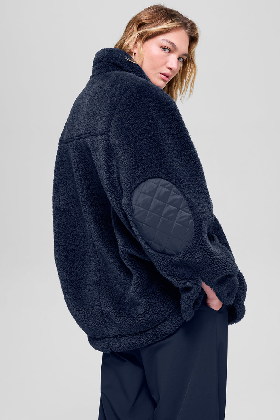 Sherpa Edge Shacket - Navy