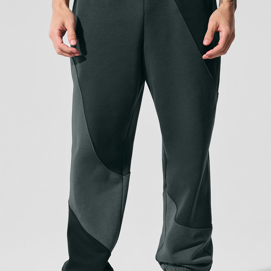 Make Waves Sweatpant - Charcoal Green Tonal