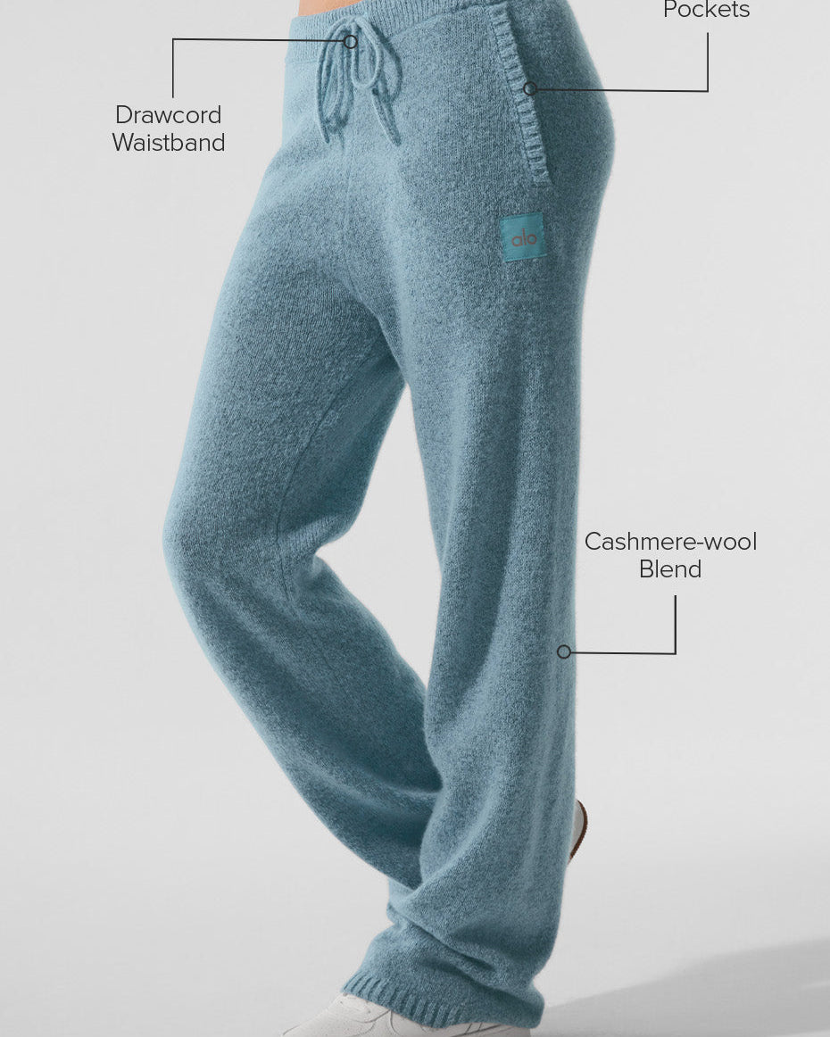 Wool Cashmere New Class Sweatpant - Celestial Blue Granite Heather