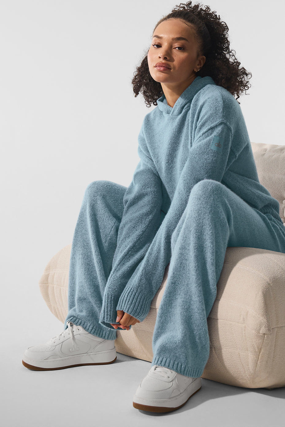 Wool Cashmere New Class Sweatpant - Celestial Blue Granite Heather