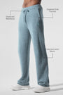 Wool Cashmere New Class Sweatpant - Celestial Blue Granite Heather