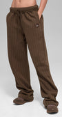 Pinstripe Straight Leg Sweatpant - Espresso Pinstripe