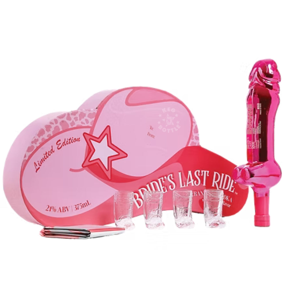 Bride's Last Ride Cranberry Vodka Gift Set (750mL)