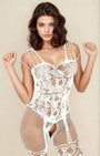Faux Garter Net and Lace Bodystocking