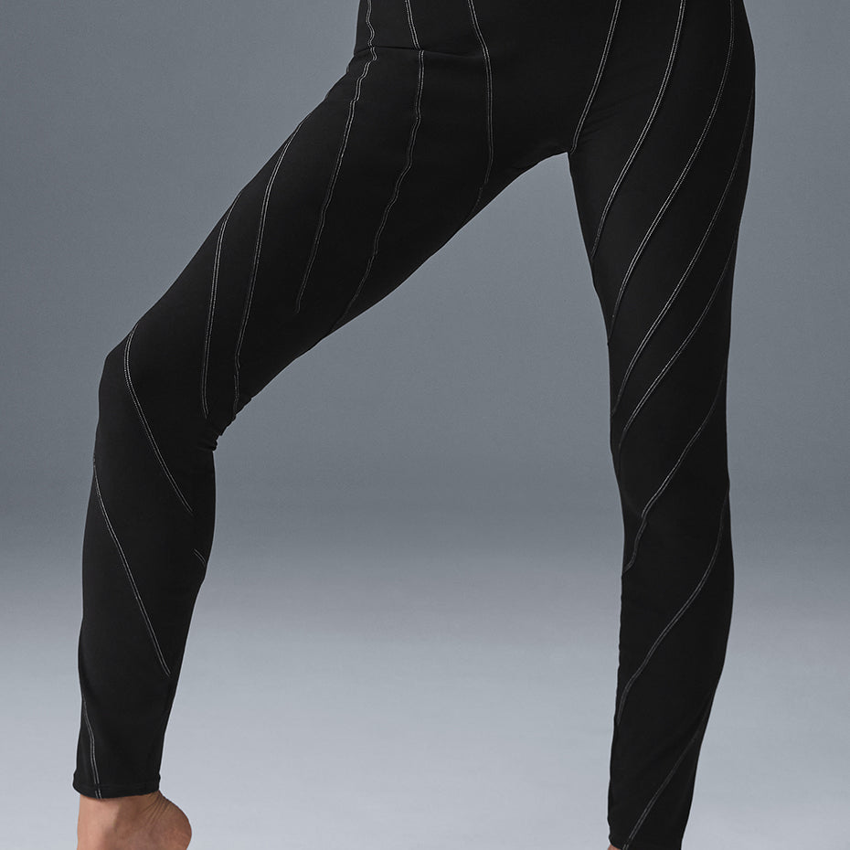 Alosoft High-Waist Sunray Legging - Black/White