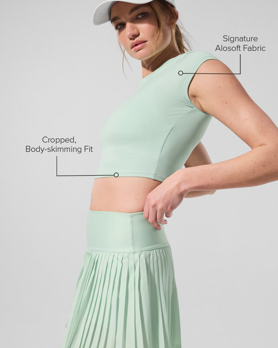 Alosoft Crop Finesse Short Sleeve - Spearmint