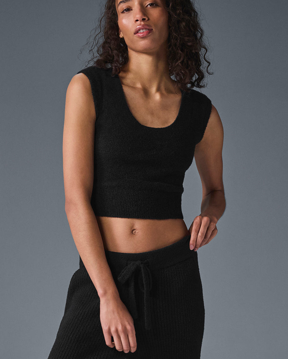 Snuggle Up Sweater Short Sleeve - Black