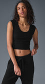 Snuggle Up Sweater Short Sleeve - Black