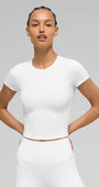 ALO Softsculpt Precision Short Sleeve Top - White