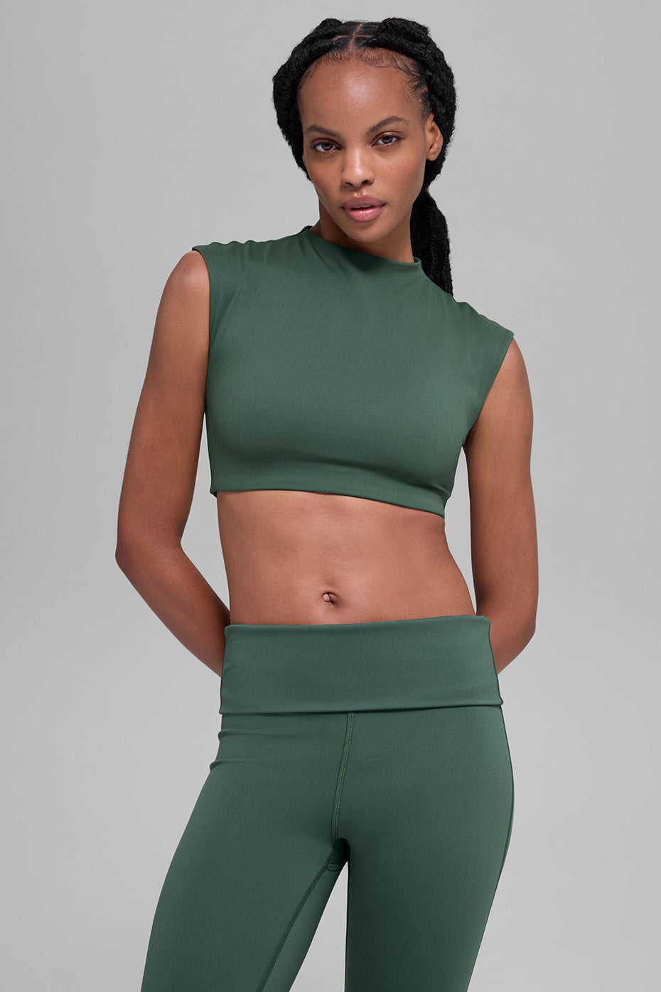 ALO Softsculpt Capped Out Short Sleeve - Clover Green