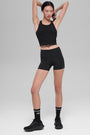 Goddess Ribbed Go-To Tank - Black