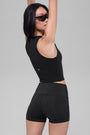 Goddess Ribbed Go-To Tank - Black