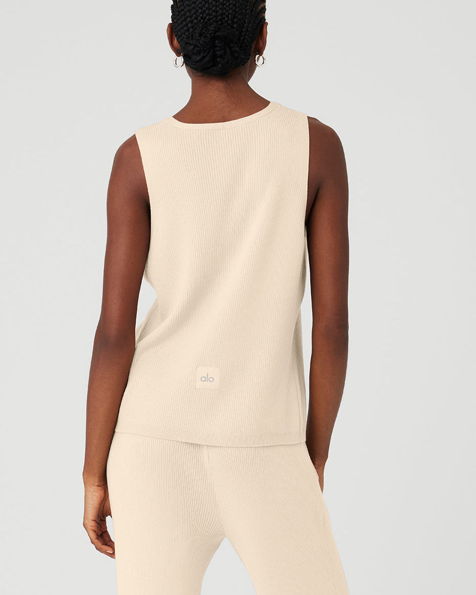 Knit Salana Tank - Macadamia