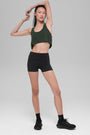 Cashmere Plush Waffle Cropped Tank - Dark Cactus