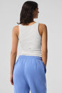Ribbed Mesh Secret Tank - White