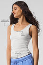 Ribbed Mesh Secret Tank - White