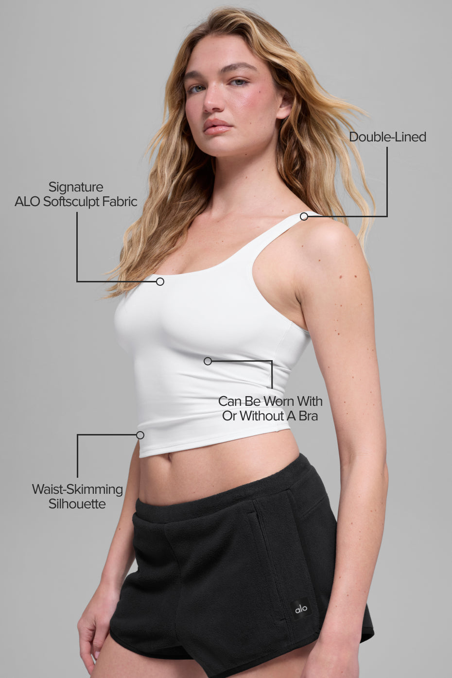 ALO Softsculpt Precision Tank - White