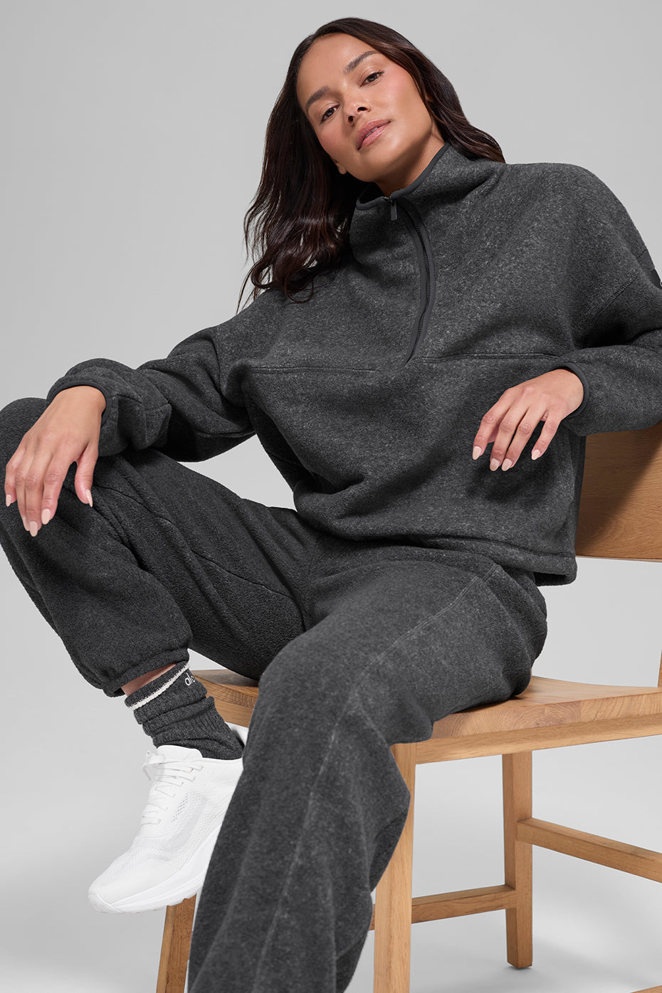 Polar Fleece Retreat Cover Up - Dark Heather Grey