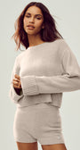 Cashmere Embrace Pullover - Oat Heather