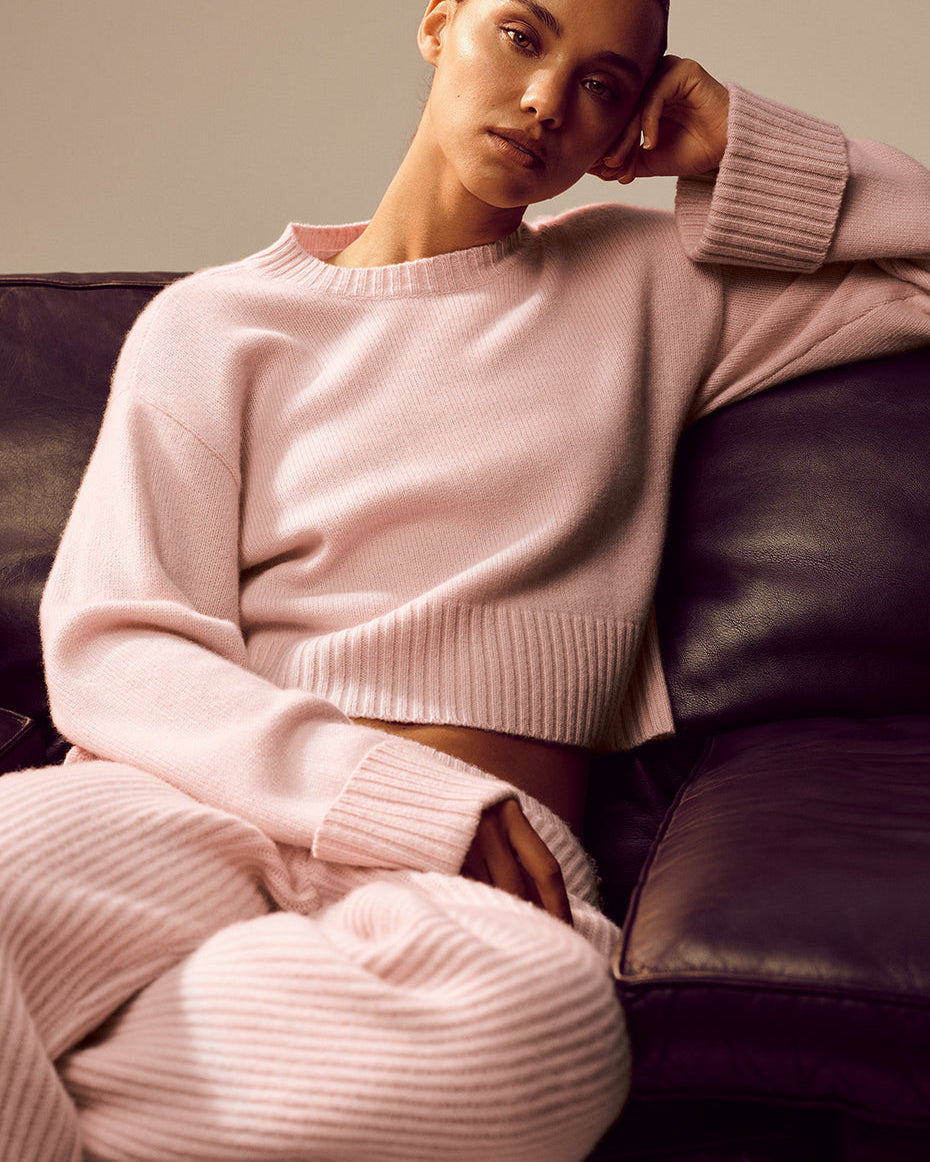 Cashmere Embrace Pullover - Frosted Pink
