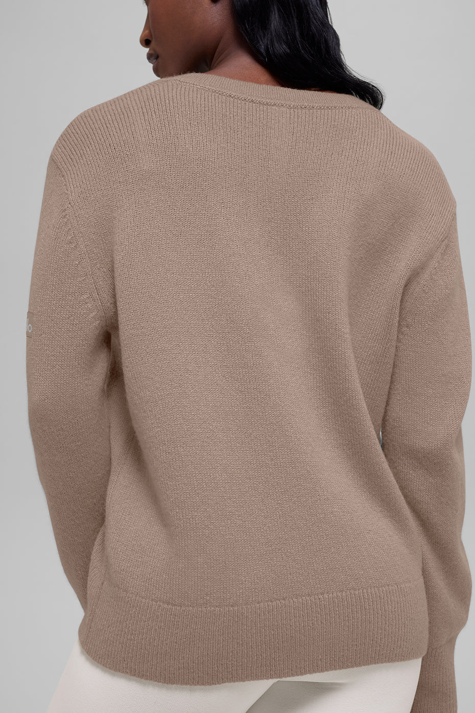 Wool Cashmere New Class Oversized V-Neck Sweater - Chai Latte