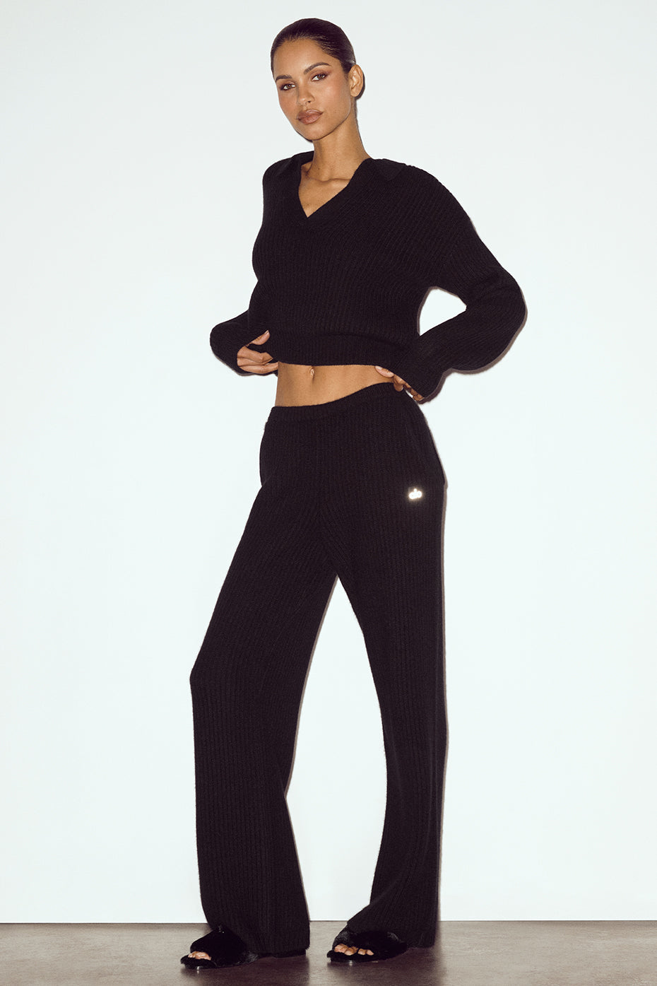 Cashmere Northstar Polo - Black