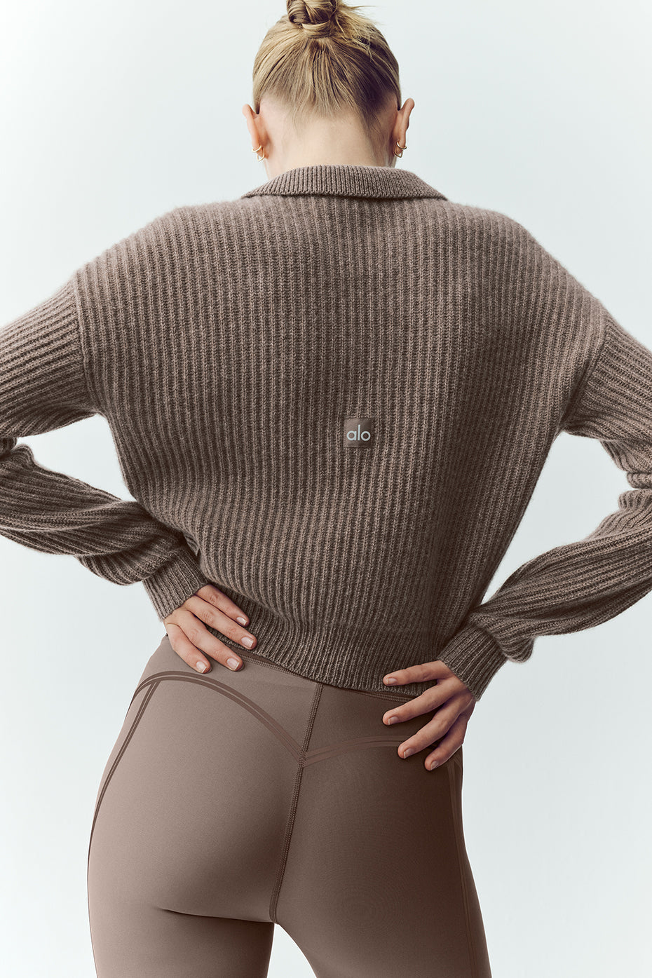 Cashmere Northstar Polo - Alpine Cocoa Heather