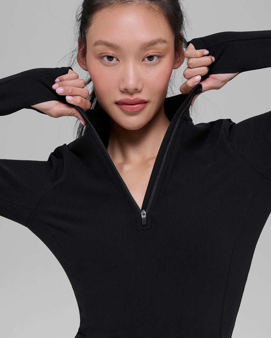 Alosoft 1/2 Zip Rapid Pullover - Black