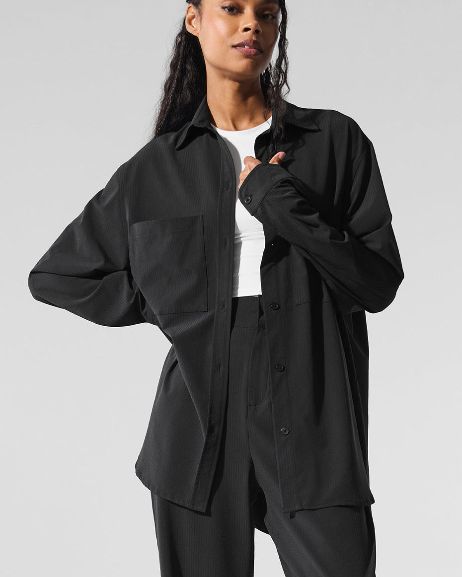 Dreamscape Button Down Long Sleeve - Black