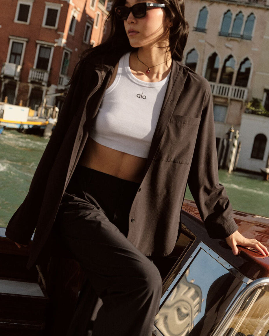 Dreamscape Button Down Long Sleeve - Black