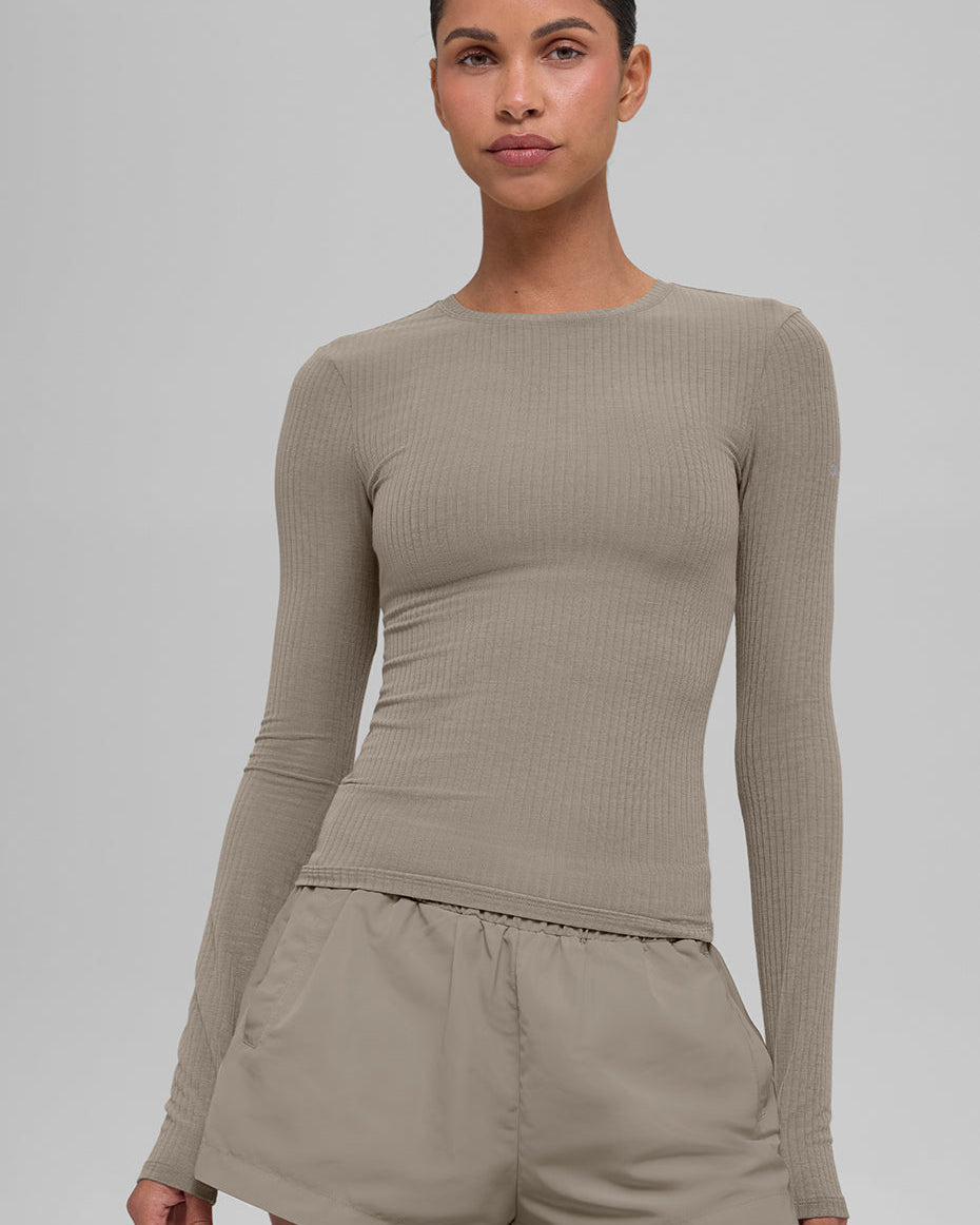 Ribbed Sea Coast Long Sleeve - Light Cocoa