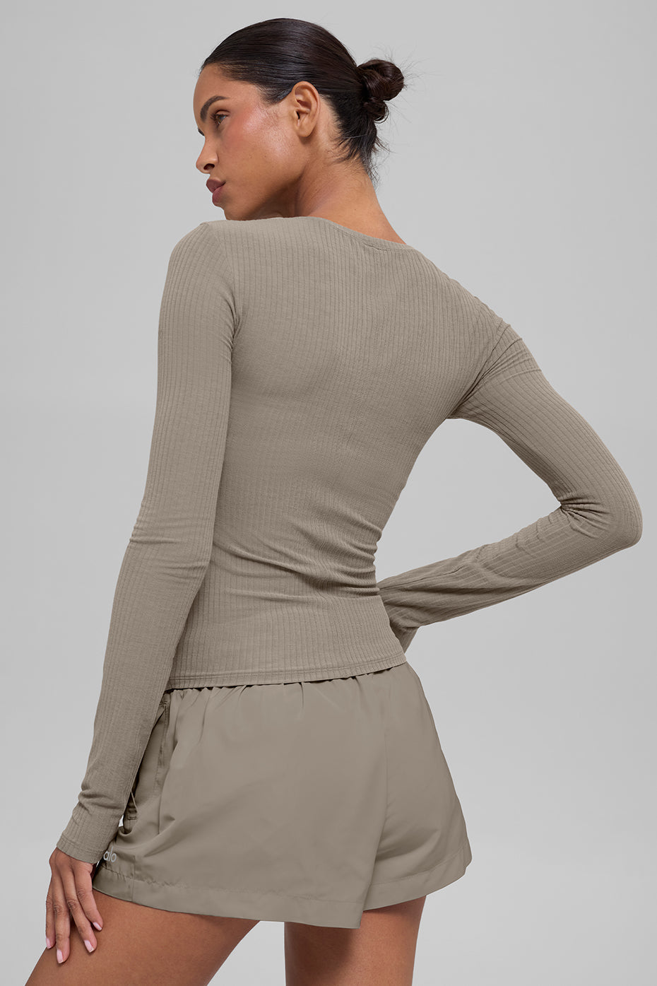 Ribbed Sea Coast Long Sleeve - Light Cocoa