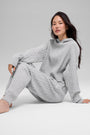 Cable Knit Winter Bliss Hoodie - Athletic Heather Grey