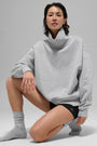 Hazy Mock Neck Pullover - Athletic Heather Grey