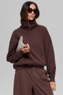 Hazy Mock Neck Pullover - Brownstone