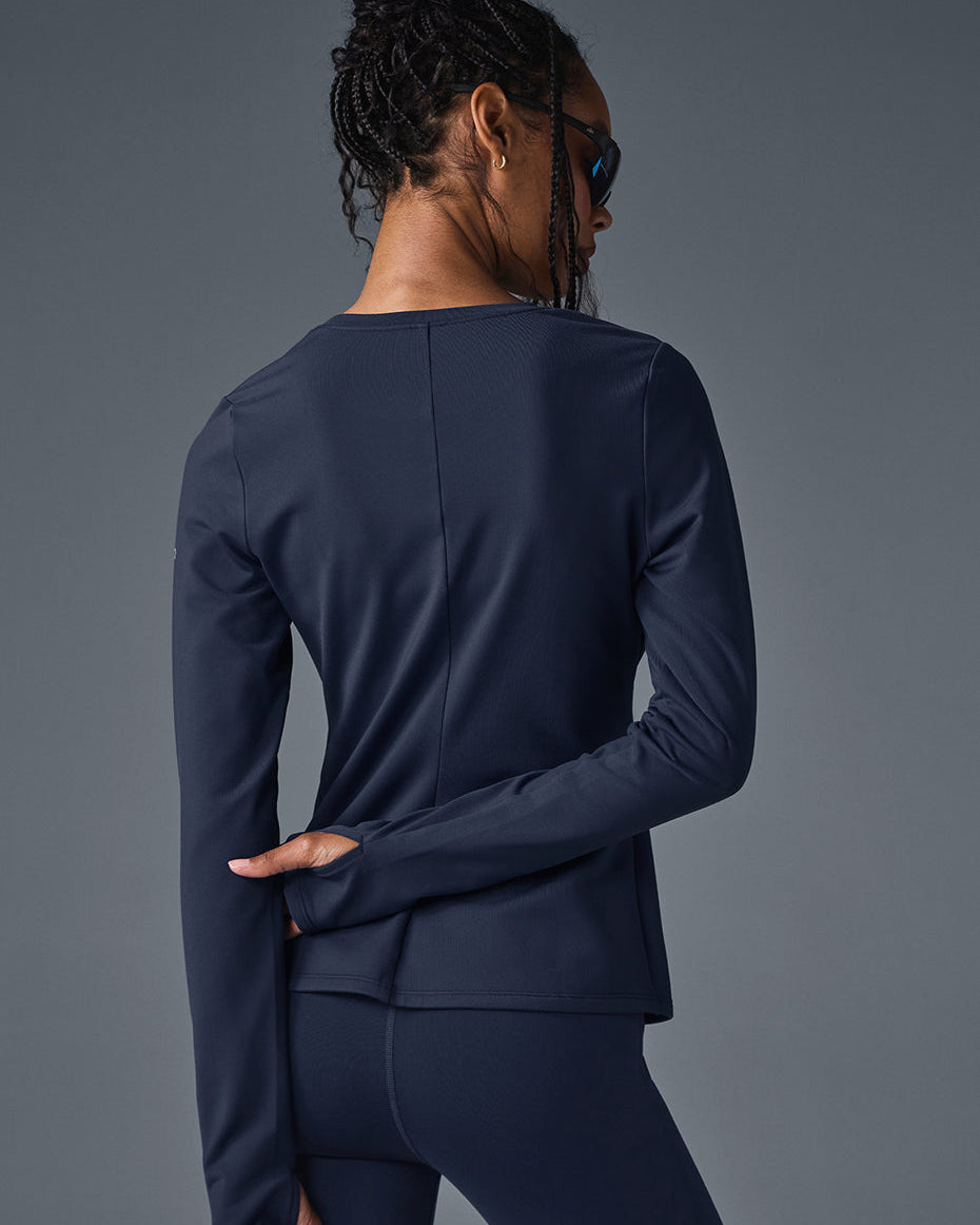 Airbrush Winter Warm Nocturne Long Sleeve - Navy