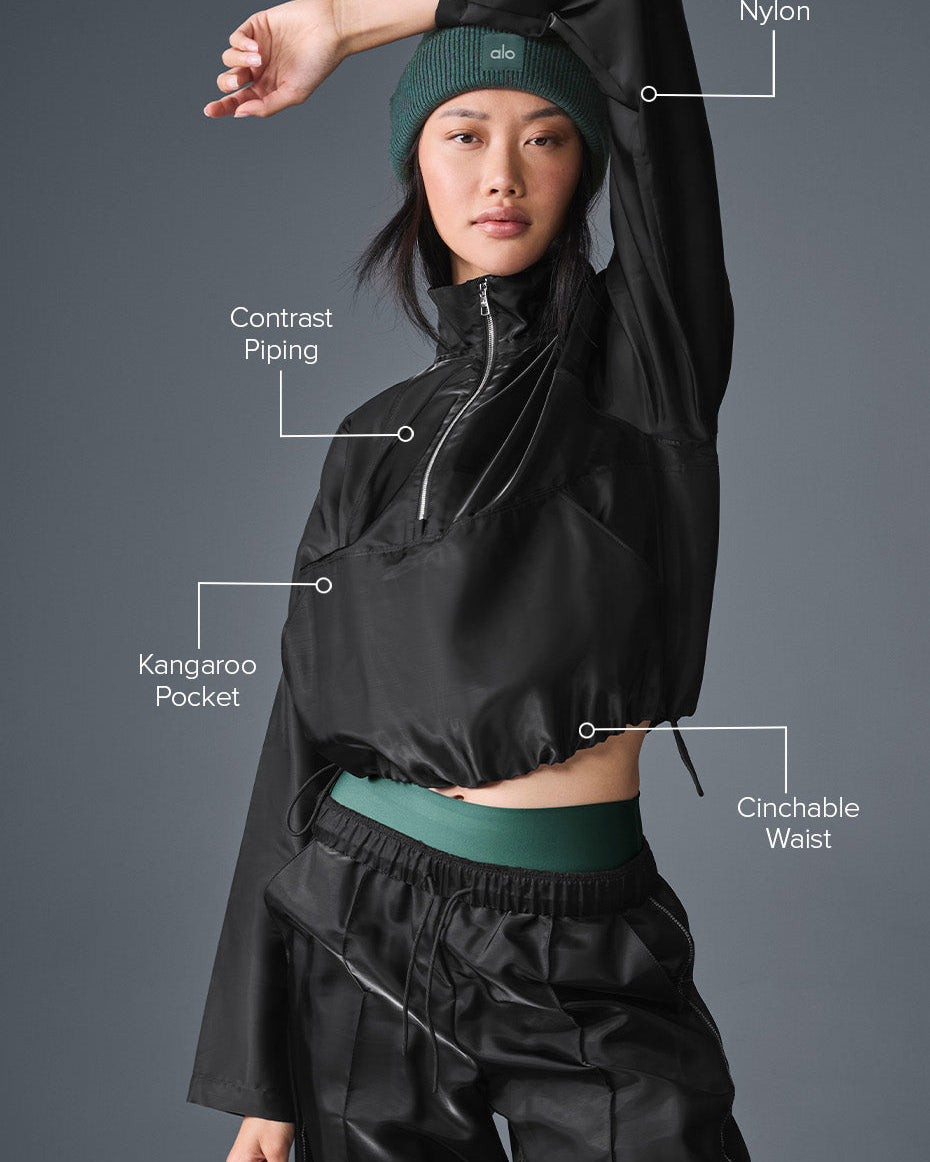 Cropped Afterglow Pullover - Black