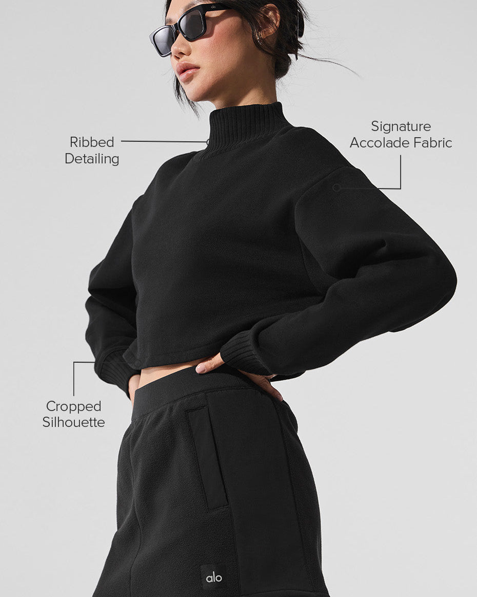 Cropped Serenity Coverup - Black