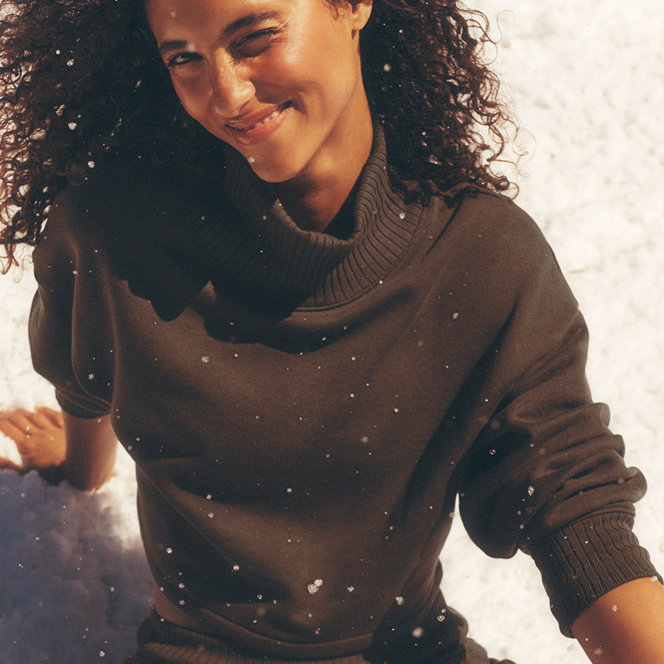 Cropped Serenity Coverup - Espresso