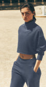 Cropped Serenity Coverup - Bluestone