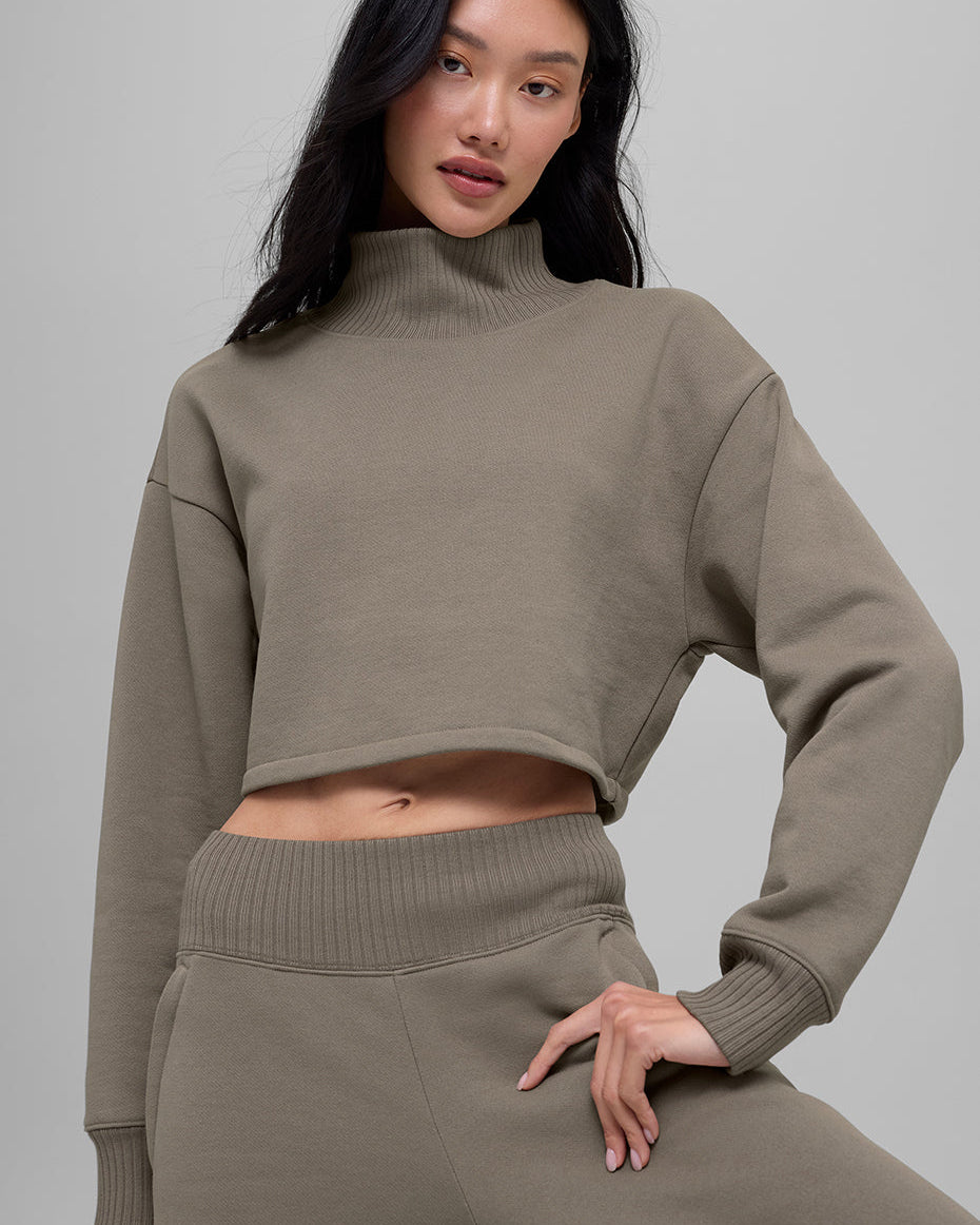 Cropped Serenity Coverup - Light Cocoa