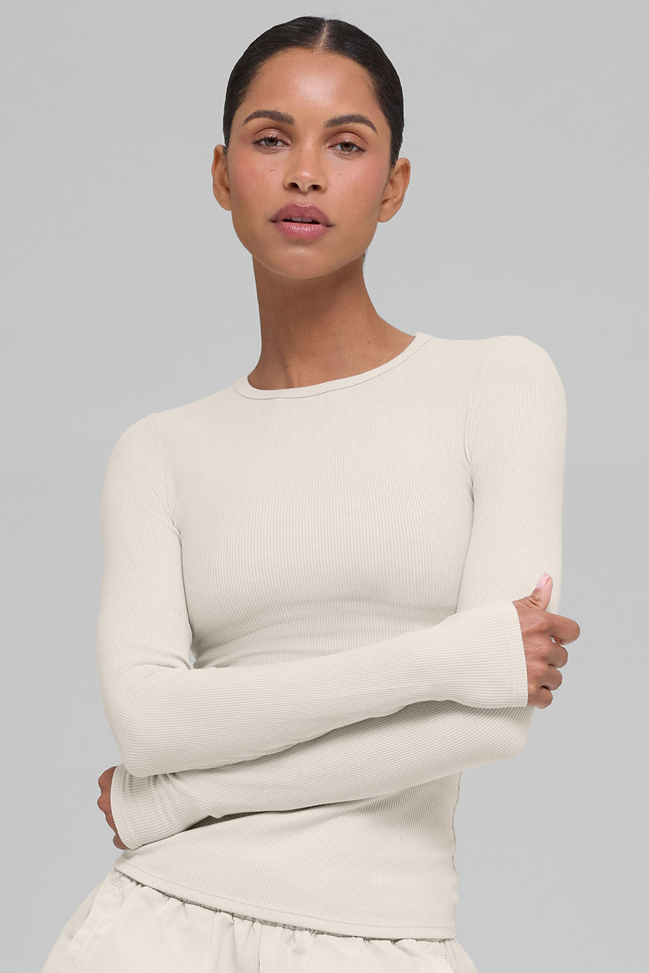 Ribbed Modal Long Sleeve - Bone