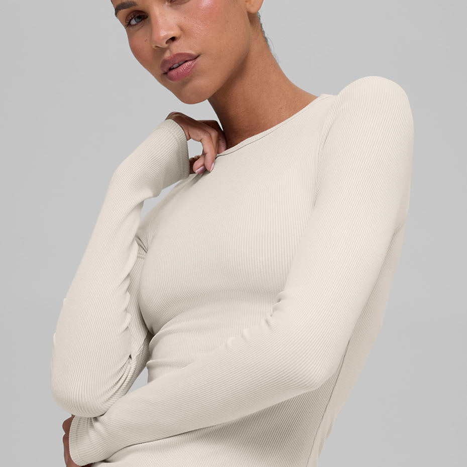 Ribbed Modal Long Sleeve - Bone