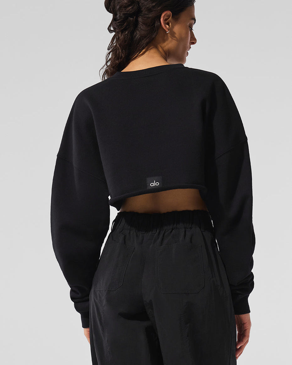 Extreme Cropped Pullover - Black