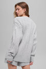 Cable Knit Winter Bliss Cardigan - Athletic Heather Grey