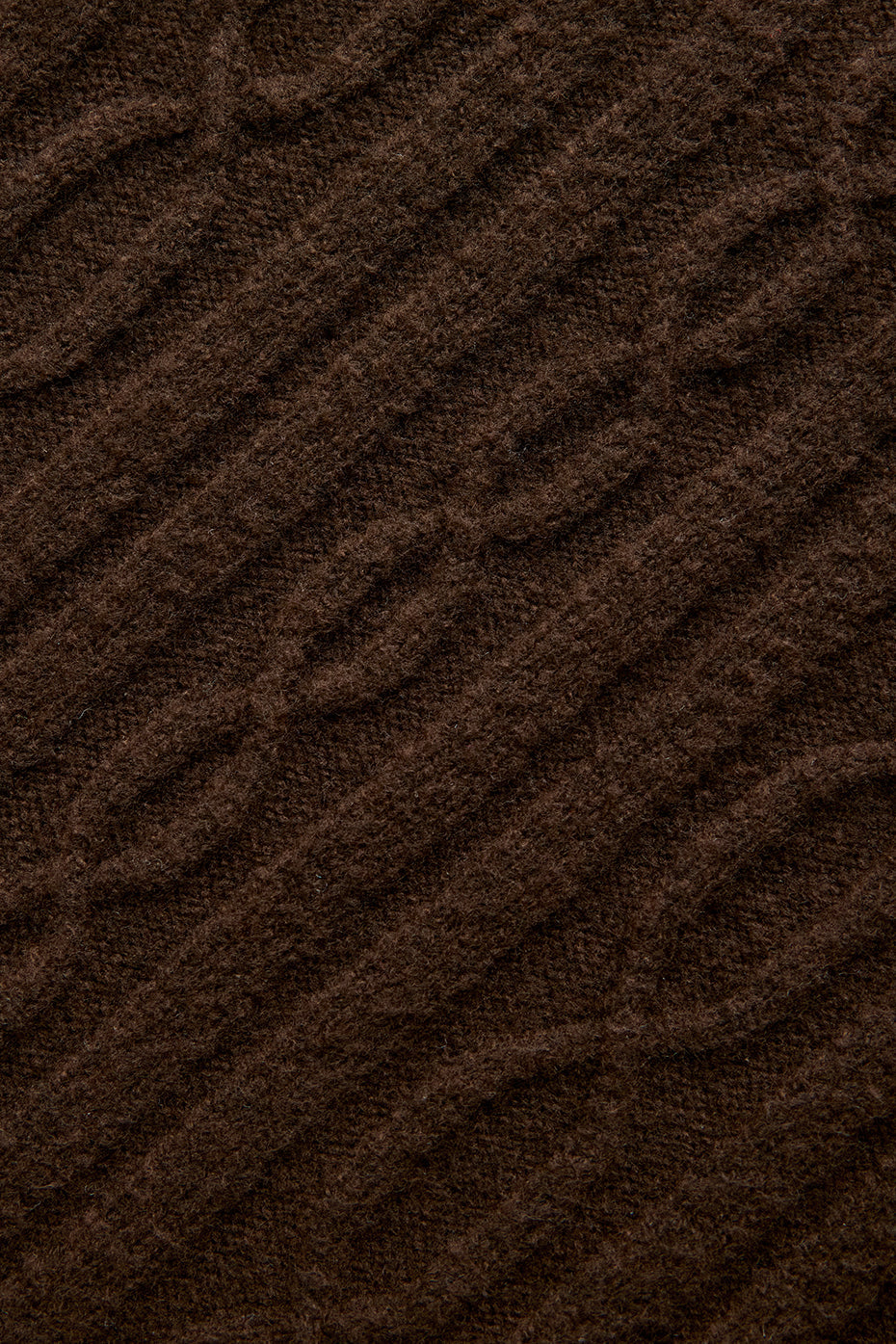 Cable Knit Cropped Winter Bliss Turtleneck Long Sleeve - Espresso