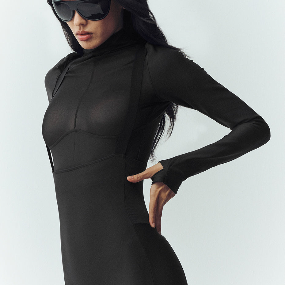 Airlift Winter Warm Mesh Ski Time Long Sleeve - Black