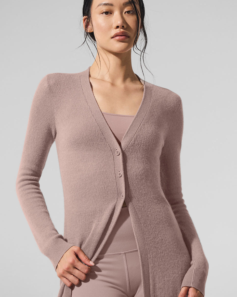 Sheer Cashmere Long Cardigan - Taupe